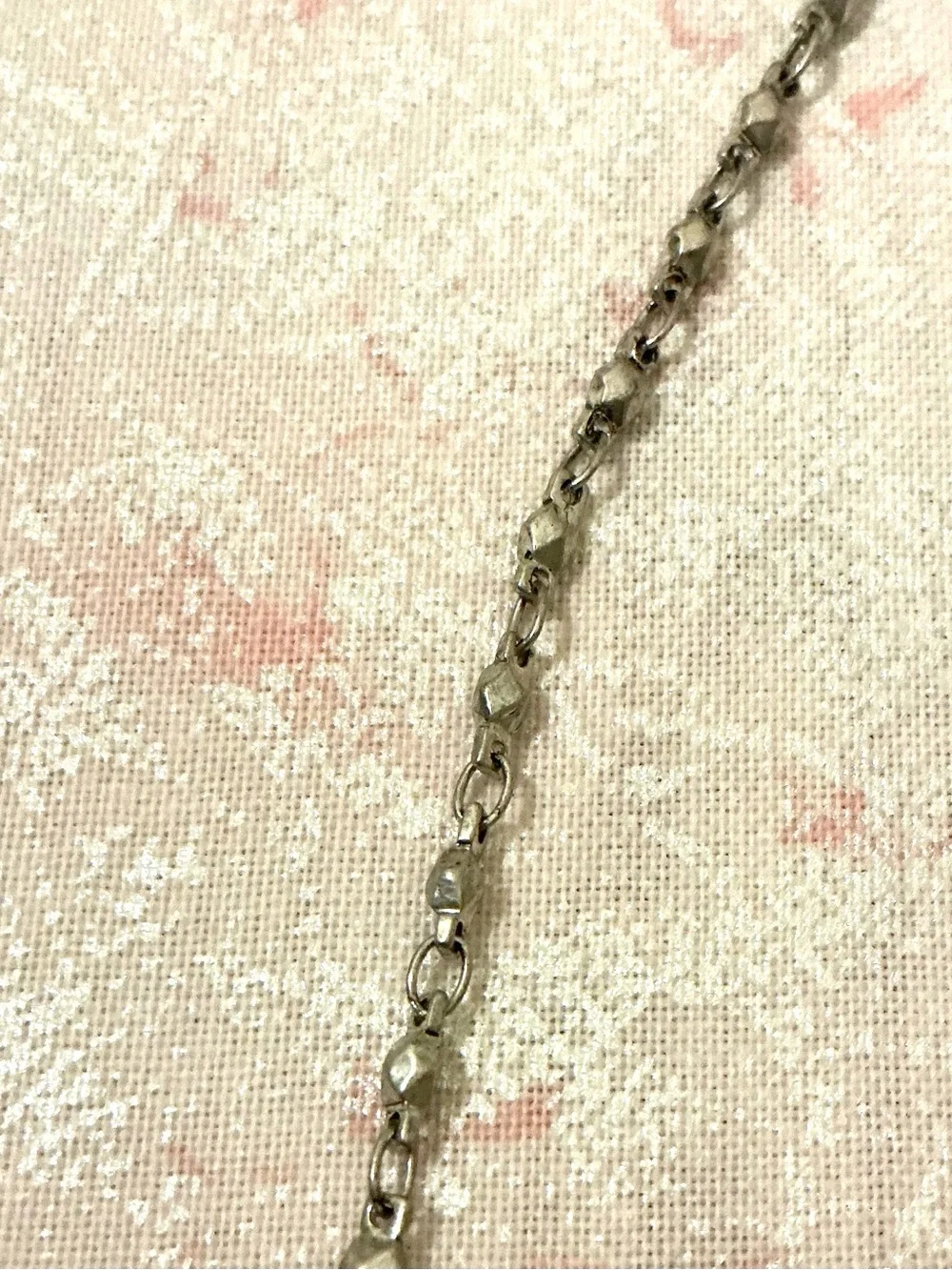 Silver Cross Pendant Necklace with Matching Earrings - Silver
